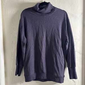 Athleta Womens S Turtleneck Oversized Pullover Sweater Pockets Cozy Outdoors